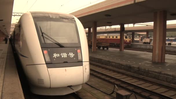 Estación de tren Hang Zhou en China — Vídeos de Stock